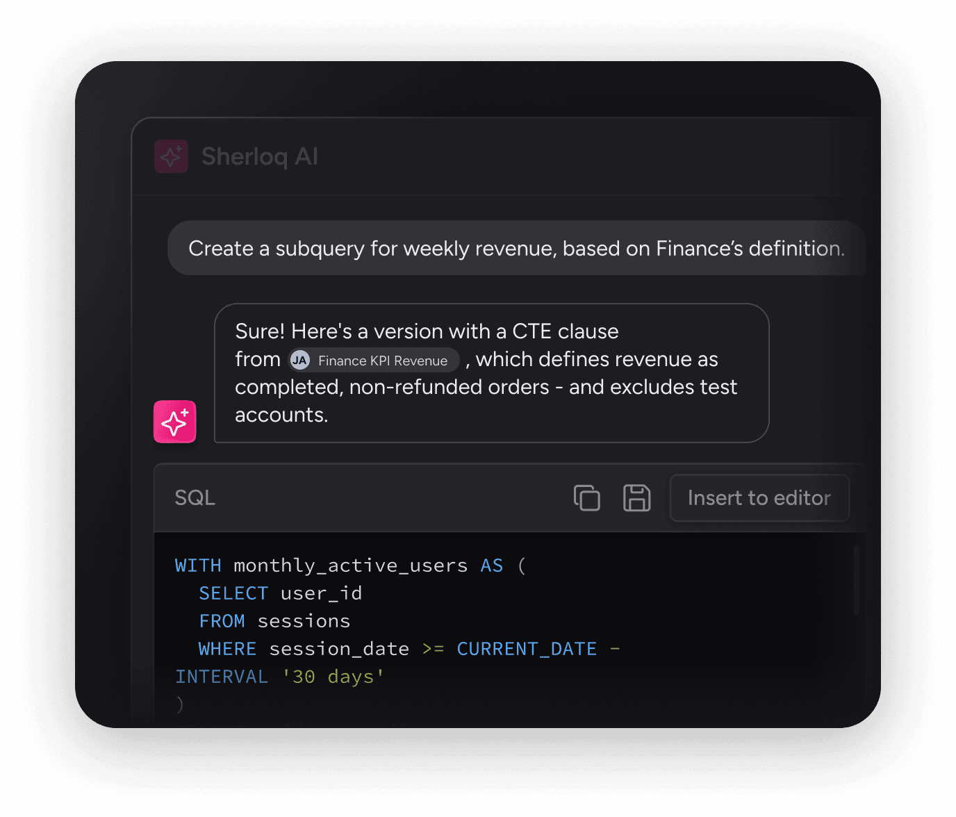 Sherloq AI chat