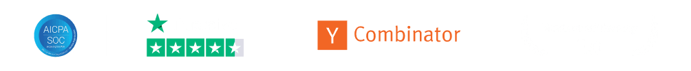 SOC2 · Trustpilot · Y Combinator · Product of the day